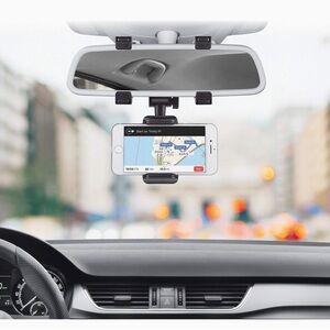 Merkury Innovations Rearview Mirror Car Mount Grip Clip for Universal Smartphone